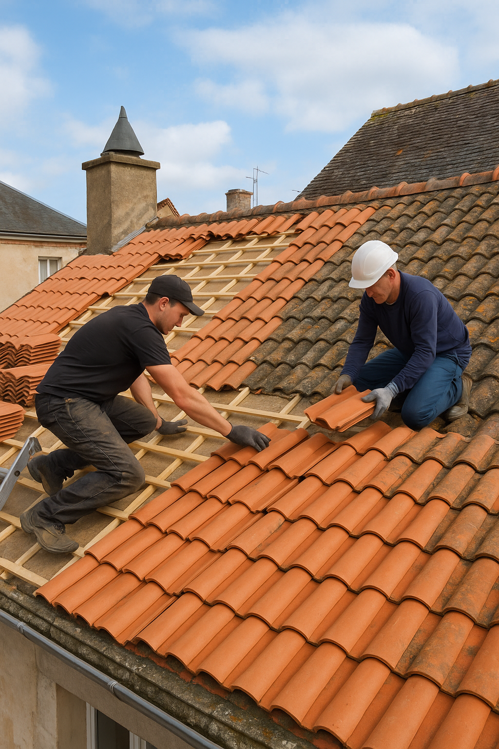 Changement de toiture en tuile